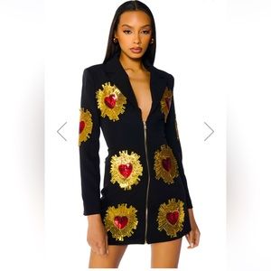 Shop Akira Black Blazer Dress